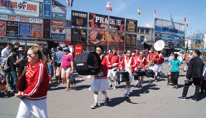 PNE Pep Band Marching Along
